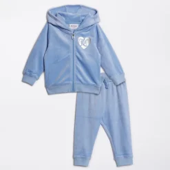 Hot Juicy Couture Baby Piger Velour Træningsdragt Della Robbia Blå Lyseblå