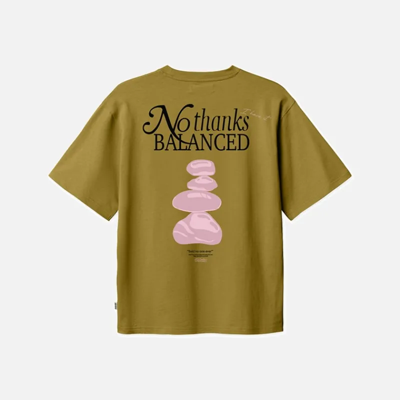 Discount Woodbird Baine Balance T Shirt Dark Green Grøn