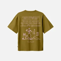 Best Woodbird Baine Space T-shirt Dark Green Grøn