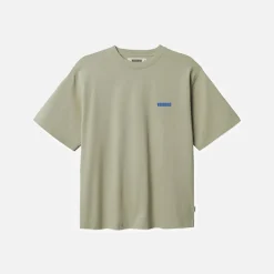 Discount Woodbird Baine Space T-shirt Stone Stengrå