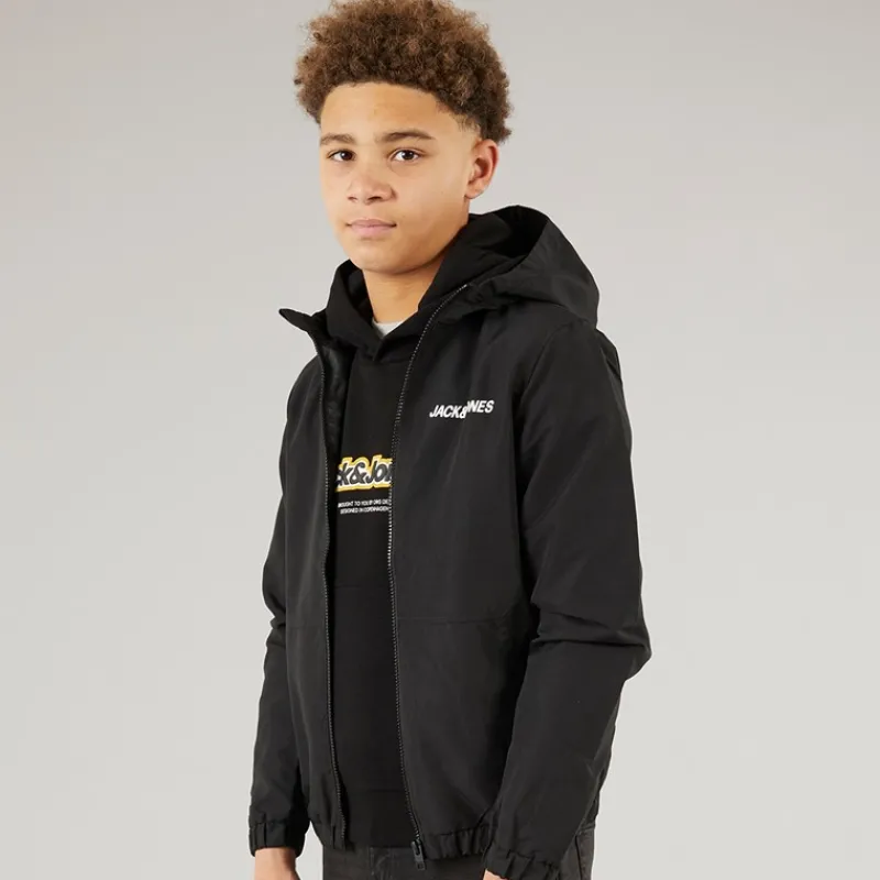Outlet JACK & JONES Bomberjakke til Drenge Sort