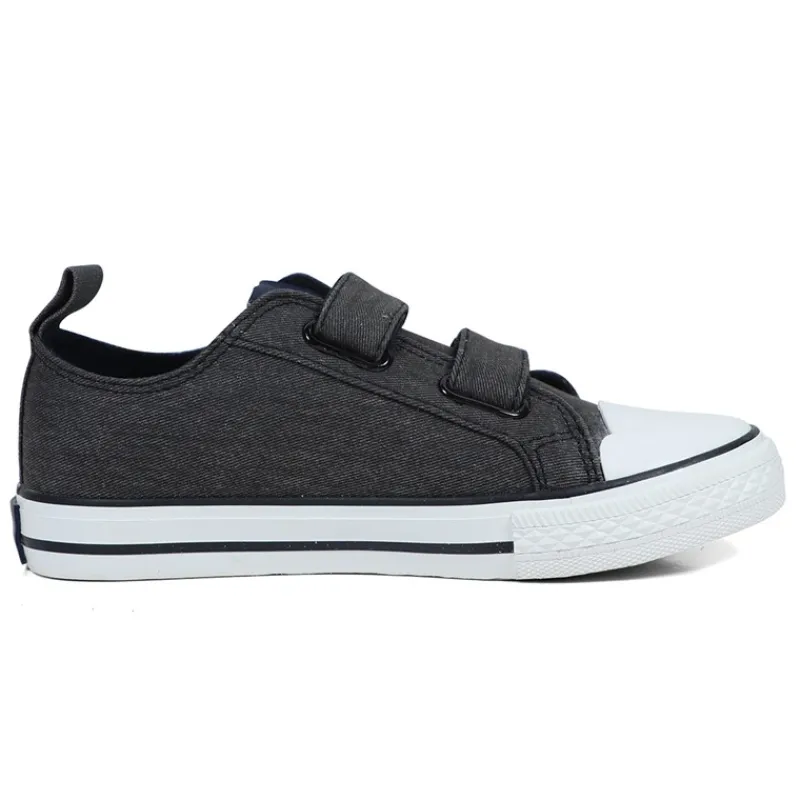 Best GAP Børn Houston Velcro IV Lærredgummisko Sort
