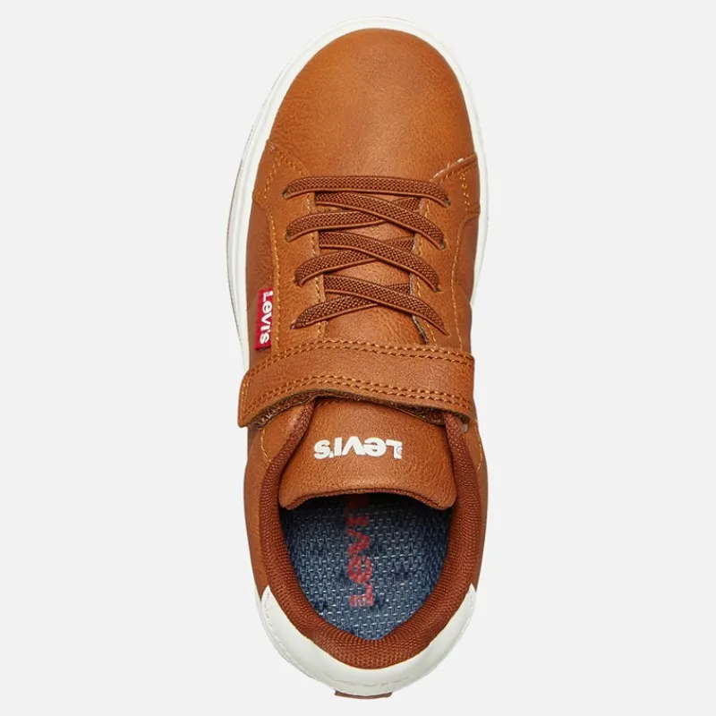 Clearance Levi's Børn Piper Sneakers Cognac 0241 Brun