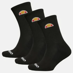 Online Ellesse Børn Tre Par Crew Sokker Sort