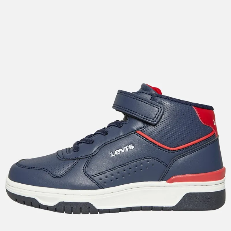 Discount Levi's Børne Dereck Hi Top Sneakers Navy Rød 0290 Marineblå