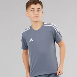 Outlet adidas Børne Junior Tiro 23 League T Shirt Team Onix/Hvid Grå