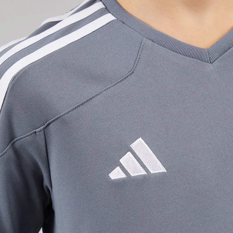 Outlet adidas Børne Junior Tiro 23 League T Shirt Team Onix/Hvid Grå