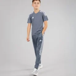 Outlet adidas Børne Junior Tiro 23 League T Shirt Team Onix/Hvid Grå