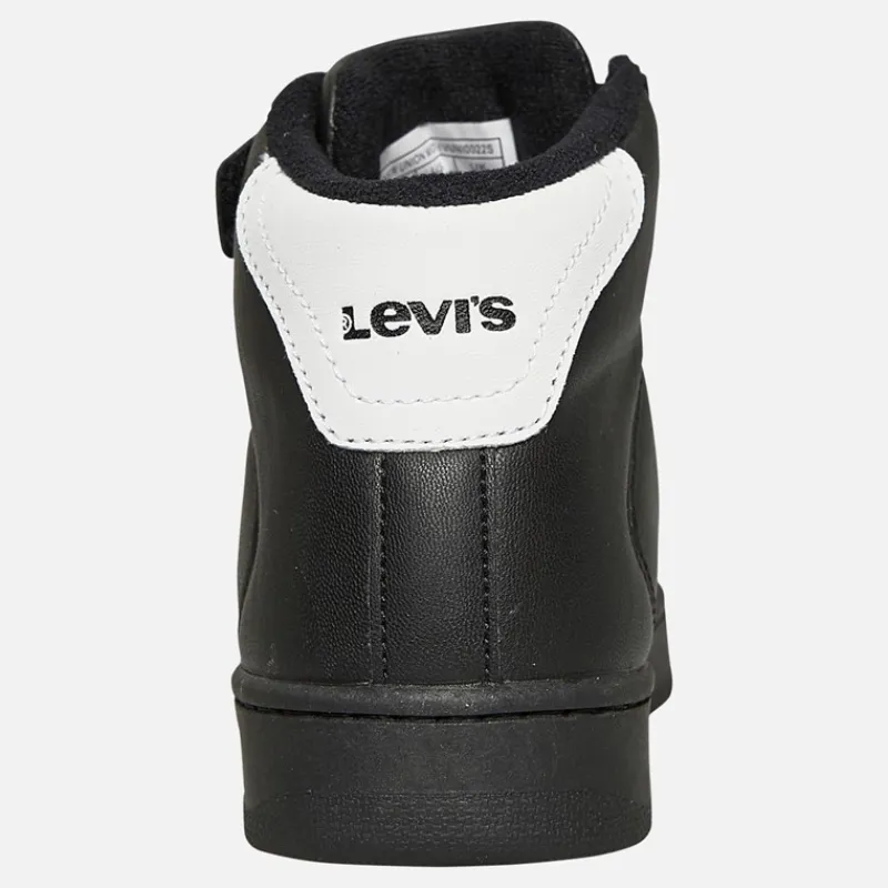 Sale Levi's Børne Nye Union Hi Top Sneakers Hvid 0008 Sort