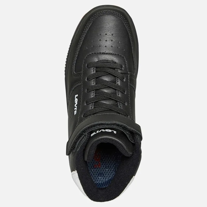 Sale Levi's Børne Nye Union Hi Top Sneakers Hvid 0008 Sort