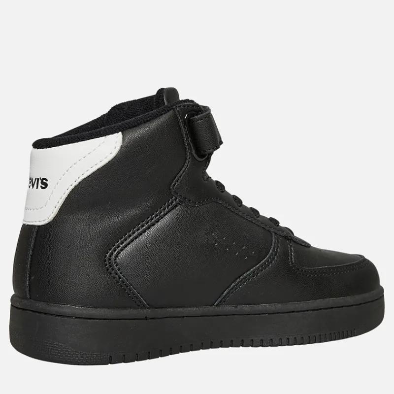 Sale Levi's Børne Nye Union Hi Top Sneakers Hvid 0008 Sort