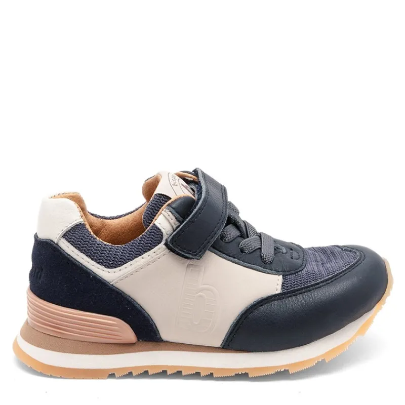 New Bisgaard Børne Walde Velcro Sko Navy Marineblå