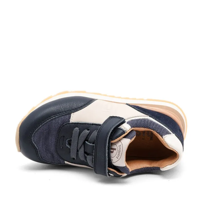 New Bisgaard Børne Walde Velcro Sko Navy Marineblå