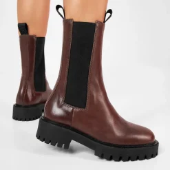 Discount LÄST Dame Angie Chelsea Støvler Dark Brown