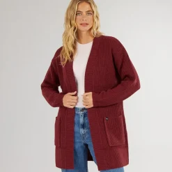 Bench Dame Asteria Cardigan Burgundy Bordeaux
