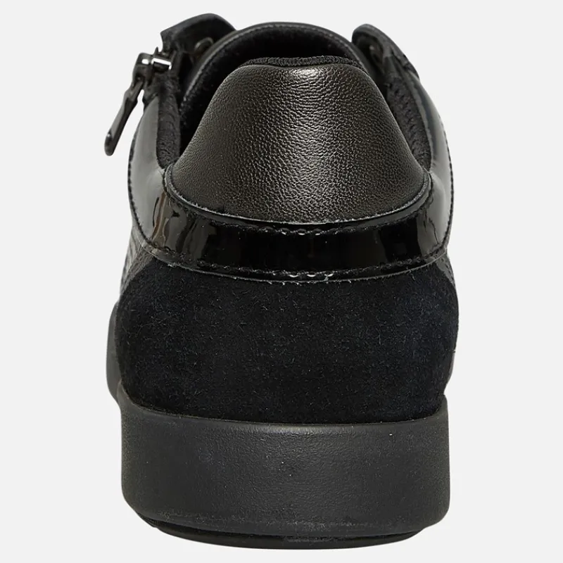 GEOX Dame Blomie Zip Sneakers Sort