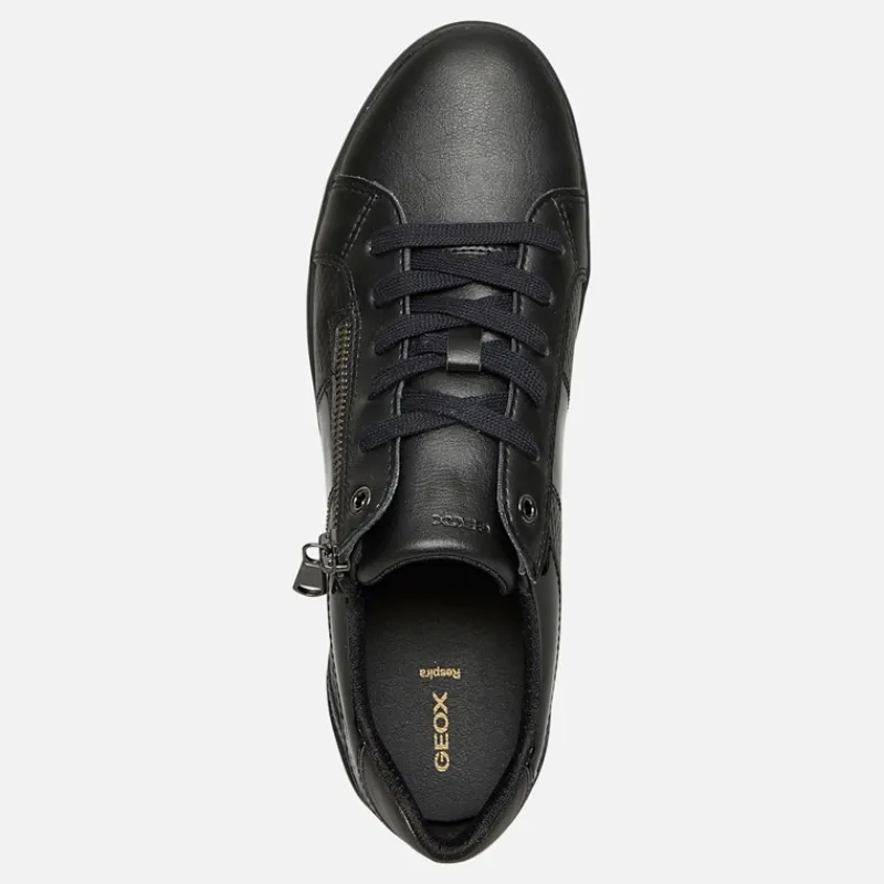 GEOX Dame Blomie Zip Sneakers Sort