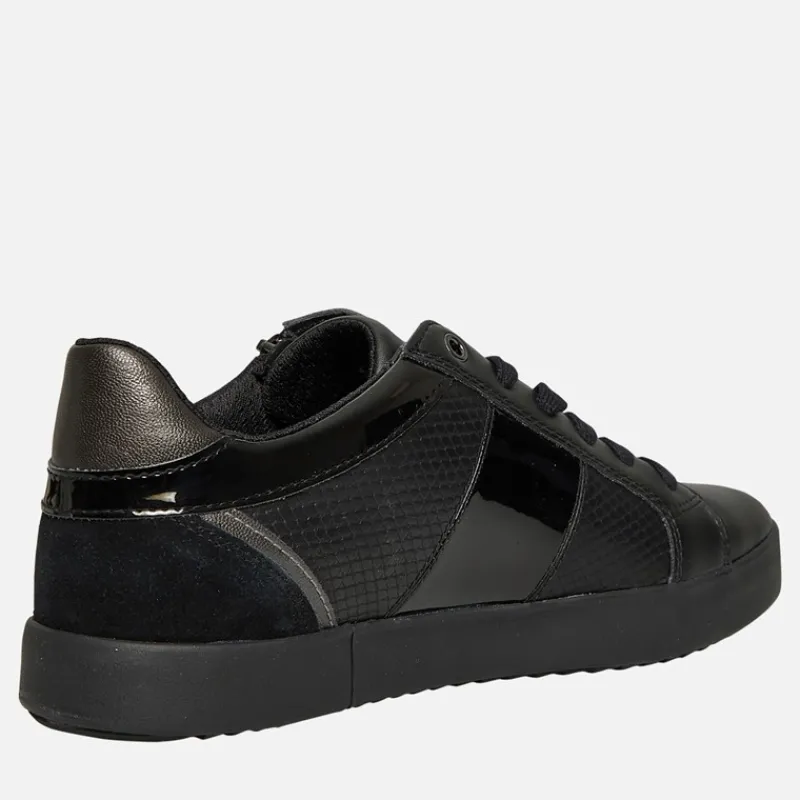 GEOX Dame Blomie Zip Sneakers Sort