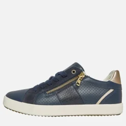 Hot GEOX Dame Blomiee Sneakers Flade Marineblå