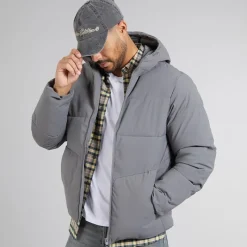 New JACK & JONES Dame Brady Hætte Puf Jakke Castlerock