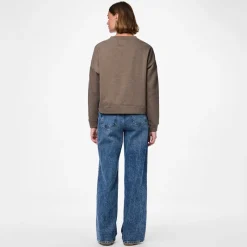 Online Pieces Dame Chili Langærmet Sweater Morel