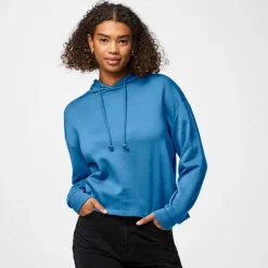 Discount Pieces Dame Chilli Langærmet Hættetrøje Azure Blue Blå