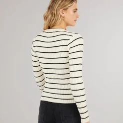 Best Pieces Dame Crista O Hals Strikket Sweater Birch beige