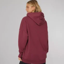 Hot Bench Dame Dayla Oversized Hættetrøje Burgundy Bordeaux