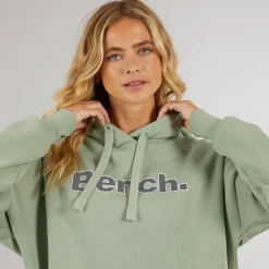 Discount Bench Dame Dayla Oversized Hættetrøje Mørk Salvie Grøn Grøn