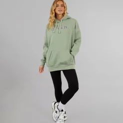 Discount Bench Dame Dayla Oversized Hættetrøje Mørk Salvie Grøn Grøn