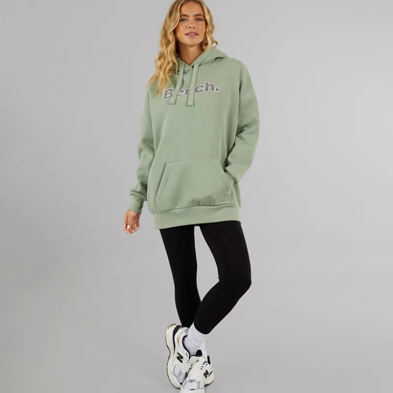 Discount Bench Dame Dayla Oversized Hættetrøje Mørk Salvie Grøn Grøn