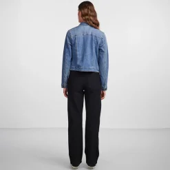 Sale Pieces Dame denim jakke Medium Blue Denim