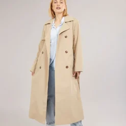Sale Only Dame Dicte X-Lang Trenchcoat Ecru