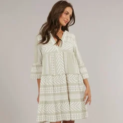 Hot Vero Moda Dame Dicthe Tunika Sølv Lining Ibiza Sne Hvid