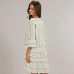 Hot Vero Moda Dame Dicthe Tunika Sølv Lining Ibiza Sne Hvid