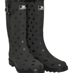 Trespass Dame Elena Pola Dot Print Wellington Gummistøvler Sort