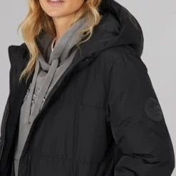 Sale Bench Dame Elli Maxi Længde Vandtæt Jakke Sort
