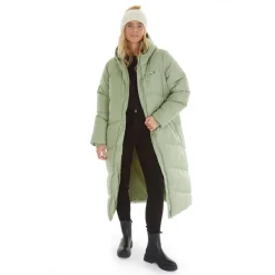 Outlet Bench Dame Eloraina Lang Ærmeløs Dunjakke Lysegrøn Lys Khaki