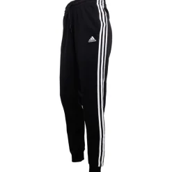 New adidas Dame Essentials 3-Stripes French Terry Bukser Sort/Hvid