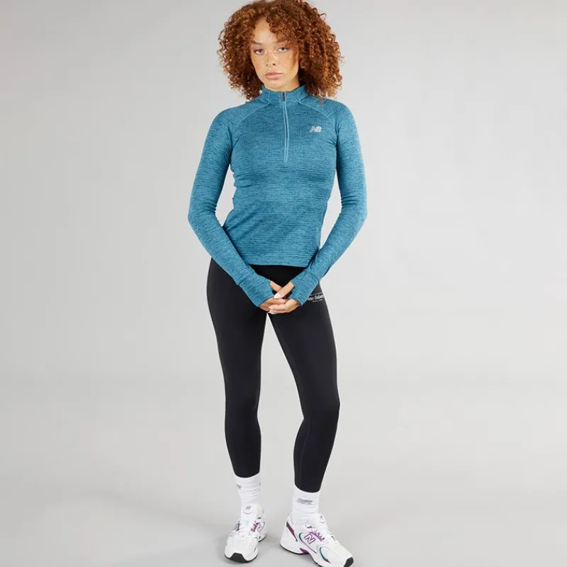 New Balance Dame Essentiel Varm Gitternät 1/2 Lynlås Trøje Terrarium