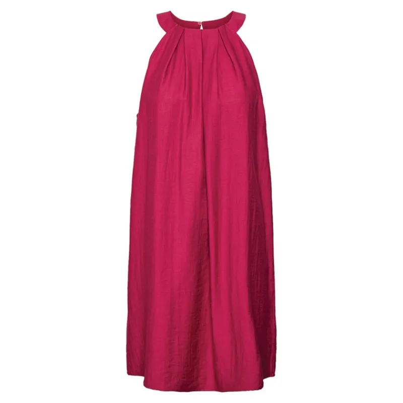 Sale Vero Moda Dame Evalina Halterneck Mini Kjole Sangria Lyserød