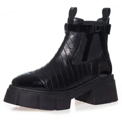 Hot Copenhagen Shoes Dame Faldstøvler 0011 Sort Lak