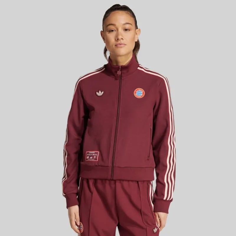 adidas Dame FCB FC Bayern München Icon Træningsjakke Shadow Red
