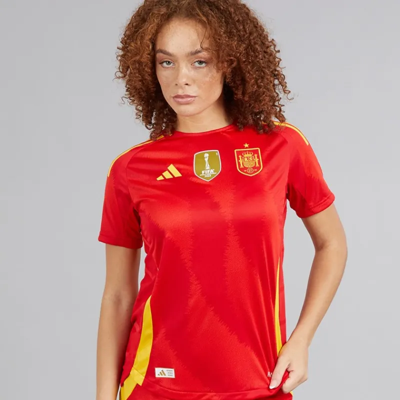 Best adidas Dame FEF Spanien Dame 24/25 Autentisk Hjemme Trøje Better Scarlet