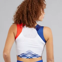 adidas Dame FFA Frankrig Løbe Crop Top Hvid