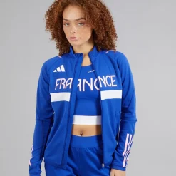 Clearance adidas Dame FFR Frankrig Track Jakke Semi Lucid Blue