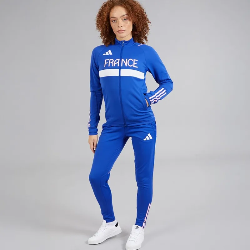 Clearance adidas Dame FFR Frankrig Track Jakke Semi Lucid Blue