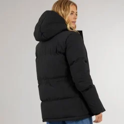 Clearance Bench Dame Fina Mellem Lang Puffer Jakke Sort
