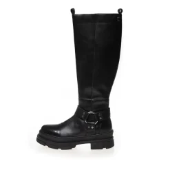 New Copenhagen Shoes Dame Følg Og Rock Lange Støvler 0001 Black