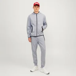 Online JACK & JONES Dame Fusion Lynlås Hættetrøje Light Grey Melange